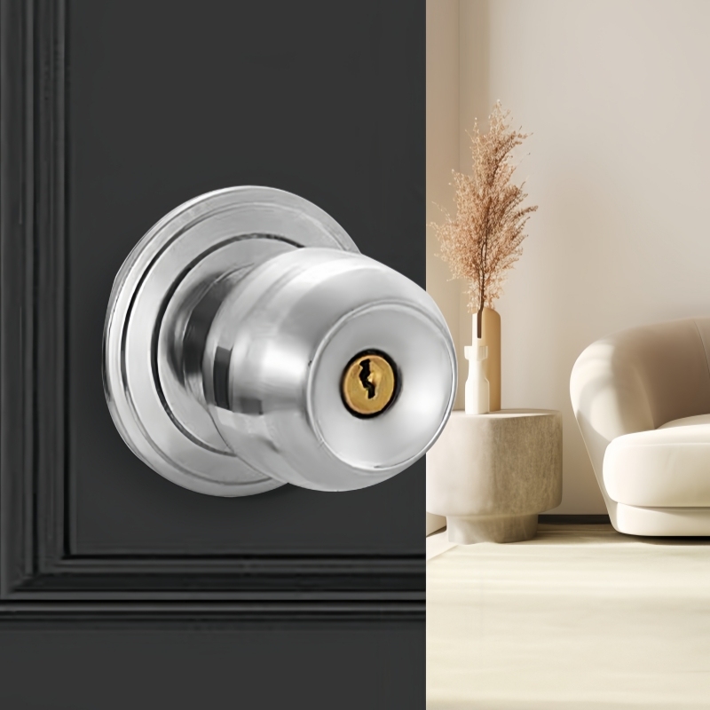 Metal Round Door Knobset Alumi - Home Bathroom Lock review and price